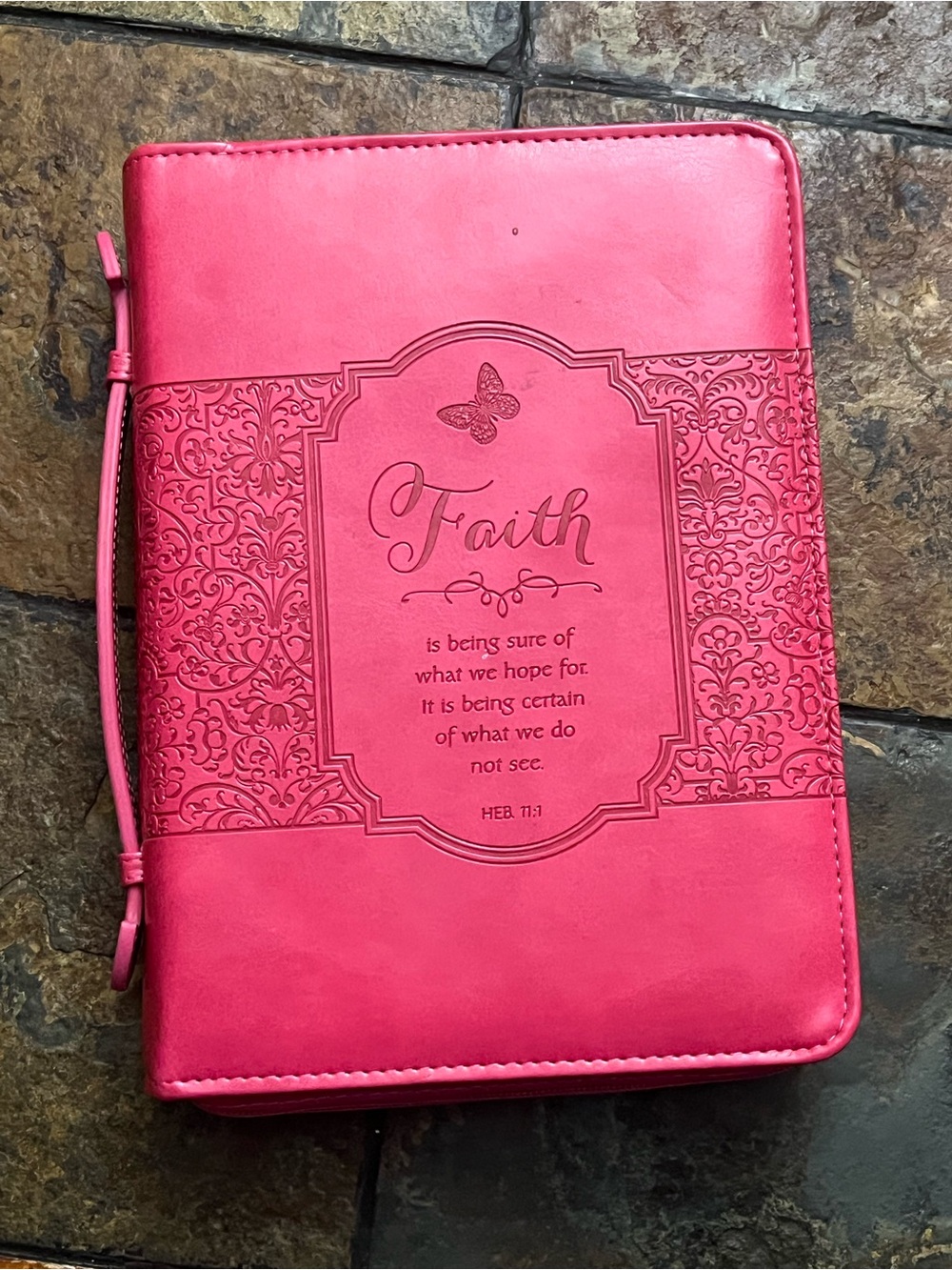 Faith Embossed Pink Journal
